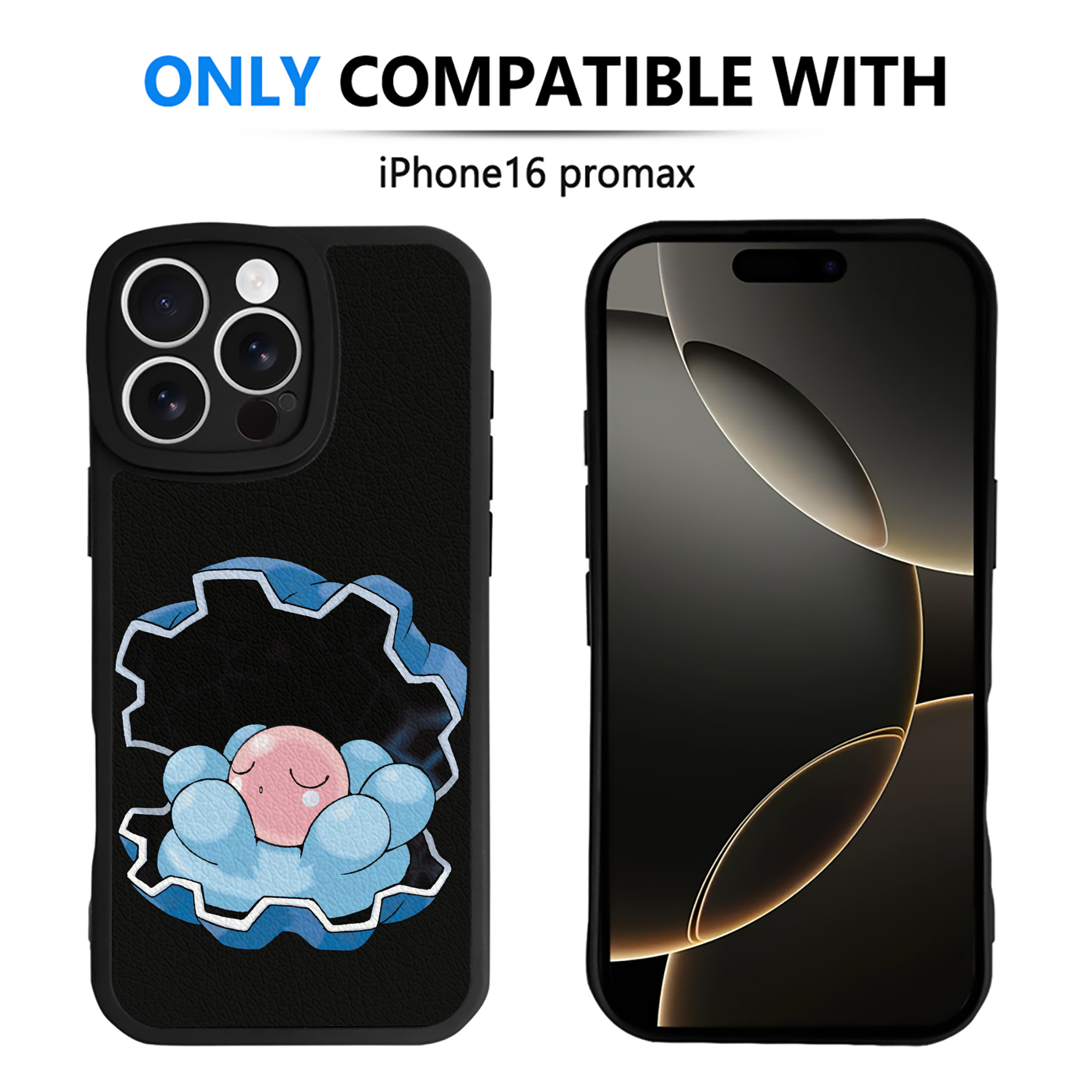（画像用） ポケットモンスター Pokémon 【iPhone 16シリーズ対応】シリコンスマホケース（レザー調） 材質：シリコン